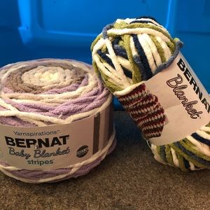3 Skeins Of Bernat baby blanket yarn